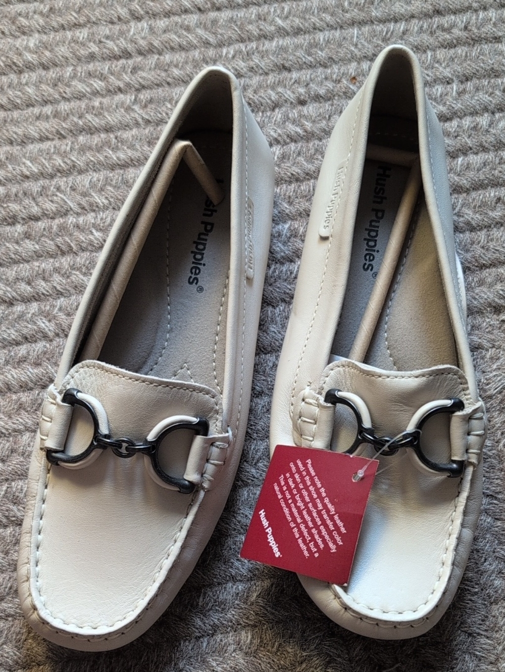 Hush Puppies Cream Leather Loafers – New With Tags